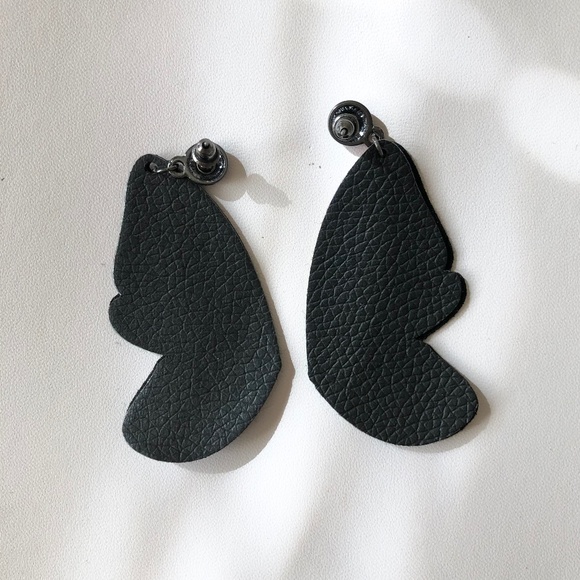 Handmade Rainbow Layered Butterfly Wings Dangle Earrings - Picture 4 of 4